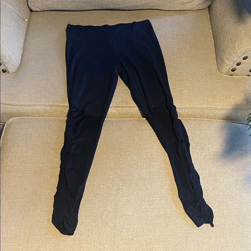 Navy Mesh Leggings